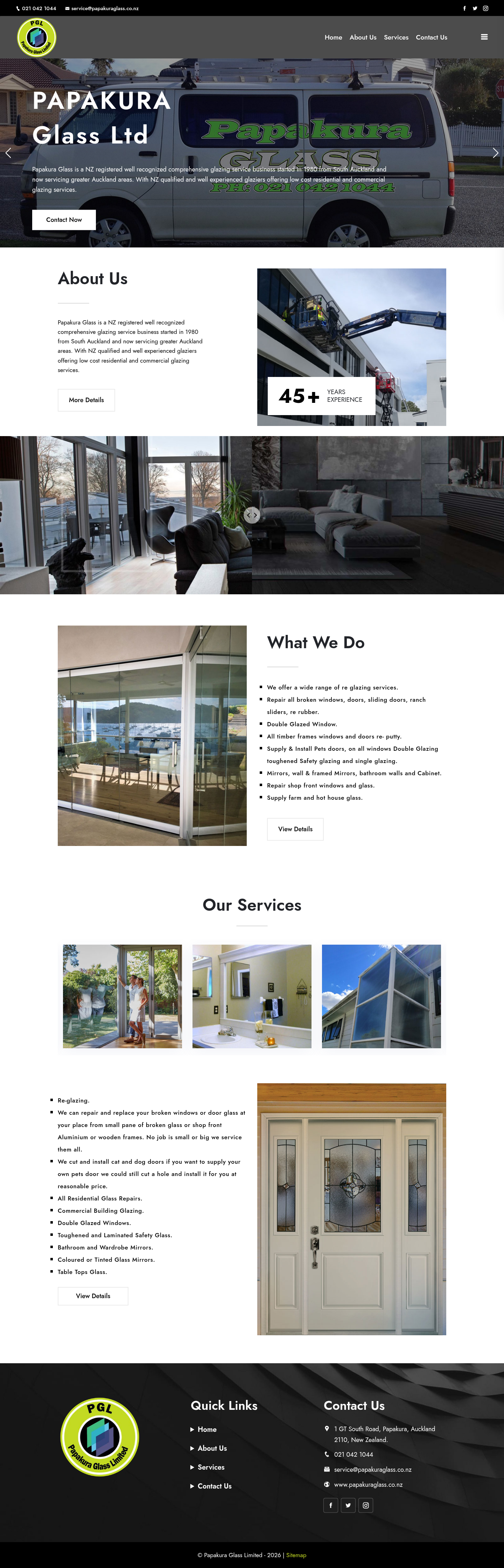 Original site — papakuraglass.co.nz