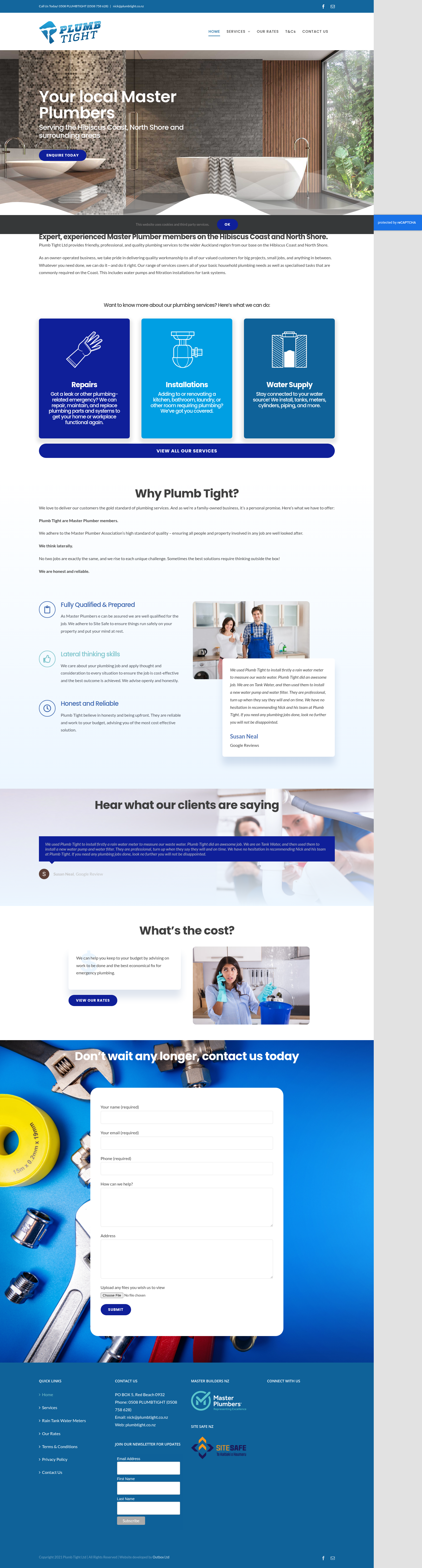 Original site — plumbtight.co.nz